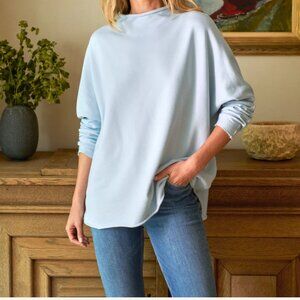 Frank & Eileen Effie Long-Sleeve Funnel Neck Triple Fleece Capelet - small NWOT